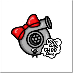 What Does The Cutest Turbo Say - Red Bow Posters and Art